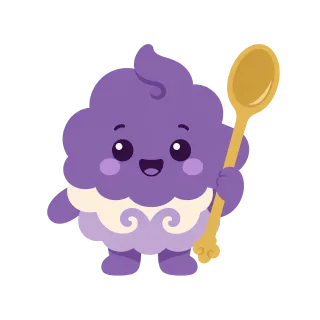 Ube Dessert Mascot Stickdatei