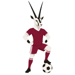 World cup Football Arabian oryx Stickdatei