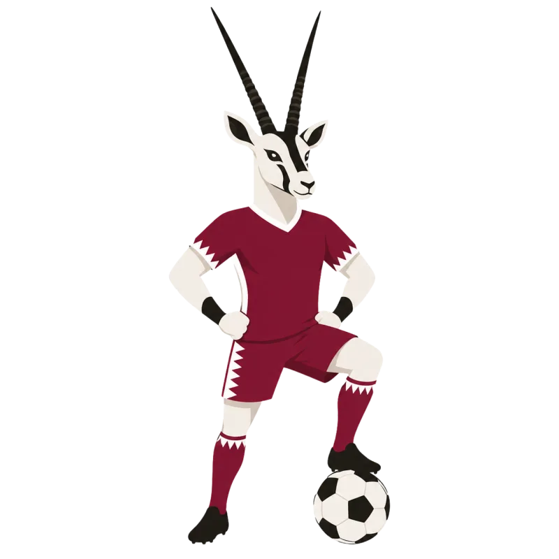 World cup Football Arabian oryx Stickdatei – Sport