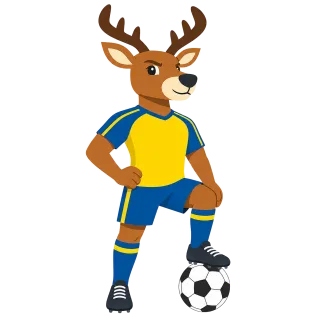 Moose Mascot World cup Stickdatei