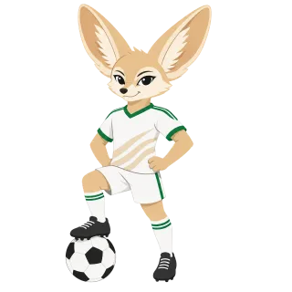Fennec Mascot Football Stickdatei