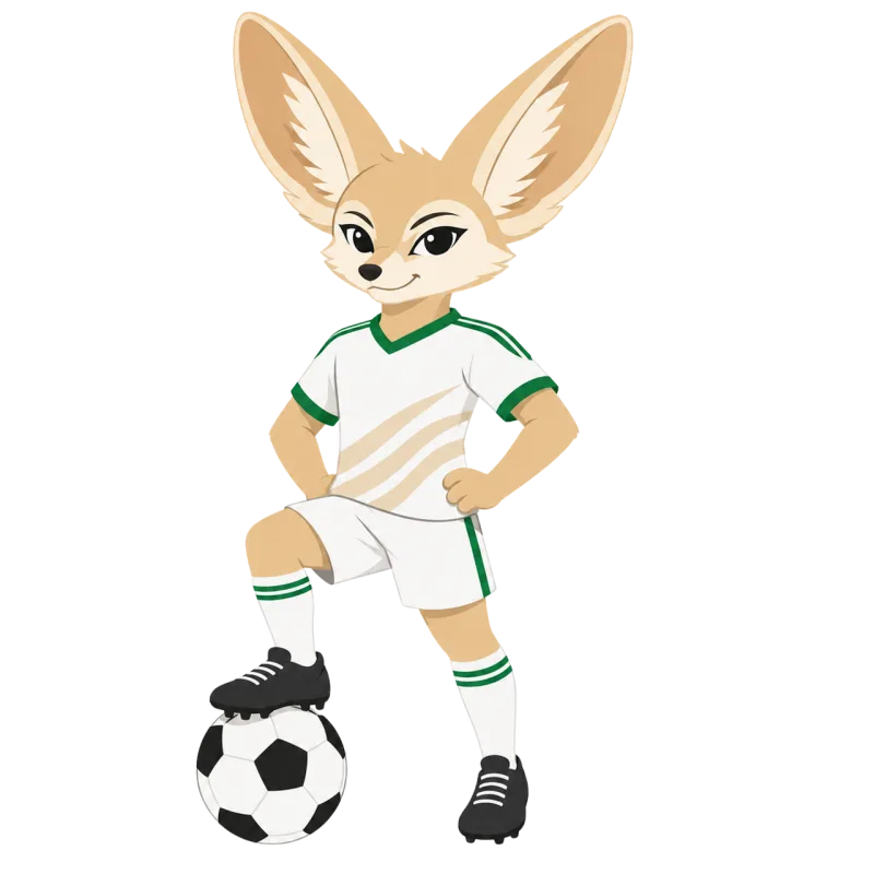 Fennec Mascot Football Stickdatei – Sport