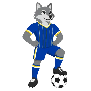 Mascot Wolf Football Stickdatei