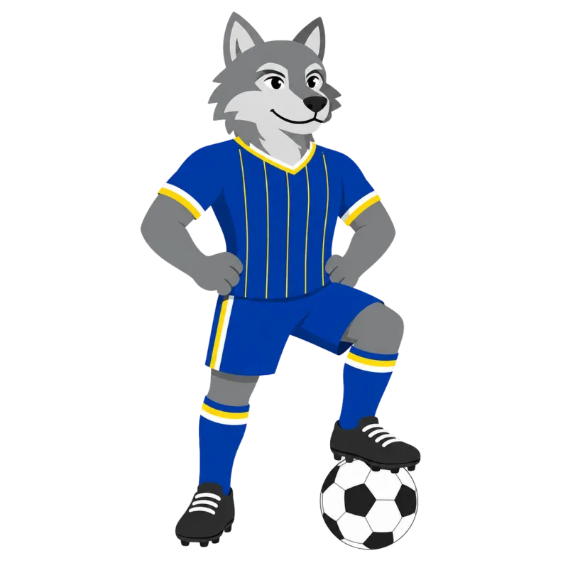 Mascot Wolf Football Stickdatei – Sport