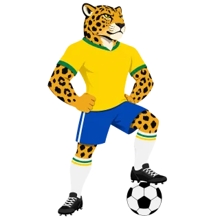 Jaguar Mascot Football Stickdatei