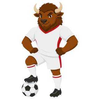 Mascot Bison Football Stickdatei
