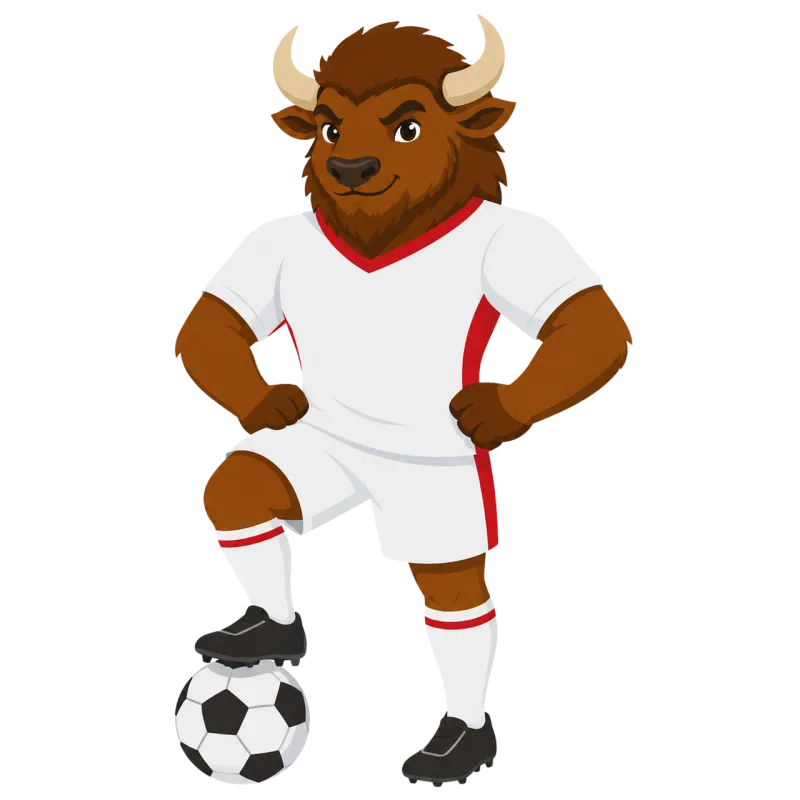 Mascot Bison Football Stickdatei – Sport