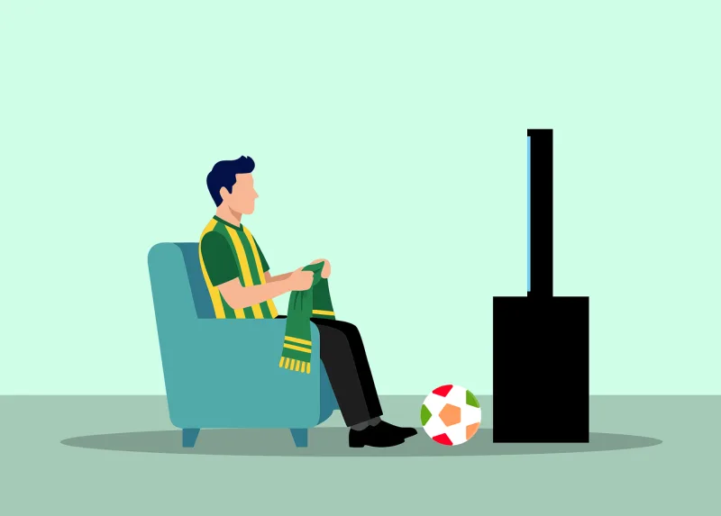 Soccer Fan Television Stickdatei – Sport