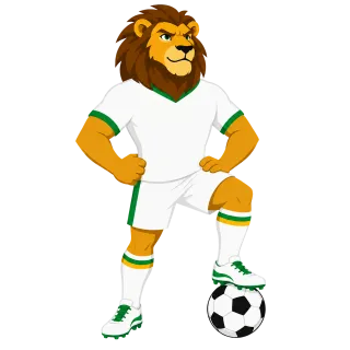 Lion Mascot Football Stickdatei
