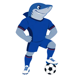 Shark Mascot Football Stickdatei