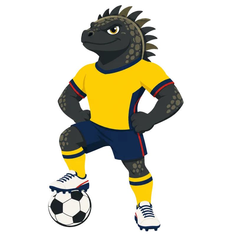 Iguana Football mascot World cup Stickdatei – Sport