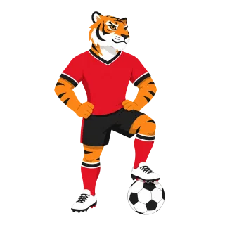 Tiger Mascot Football Stickdatei