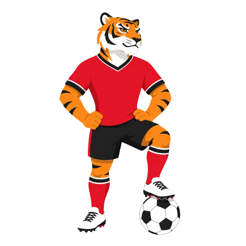 Tiger Mascot Football Stickdatei – Sport