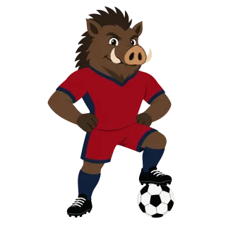 Boar Football Mascot Stickdatei