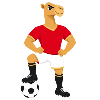 Camel Dromedary Football mascot Stickdatei