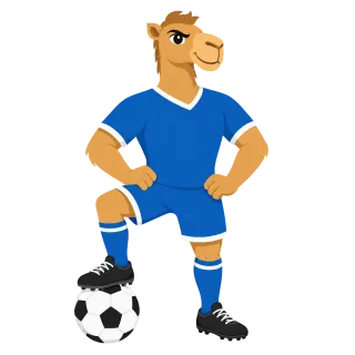 Camel Mascot Football Stickdatei