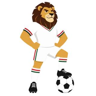 Lion Iraq Mascot Stickdatei