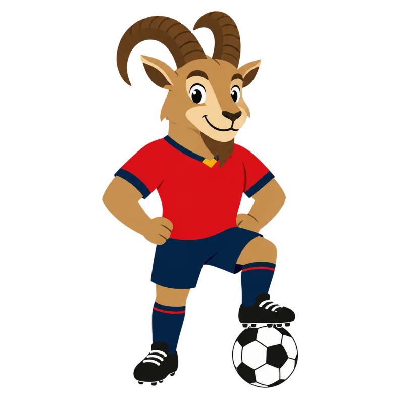 Football Mascot Ibex Stickdatei – Sport
