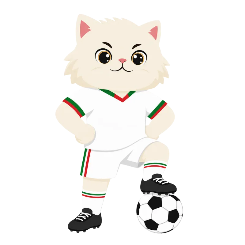 Persian cat Football mascot World cup Stickdatei – Sport