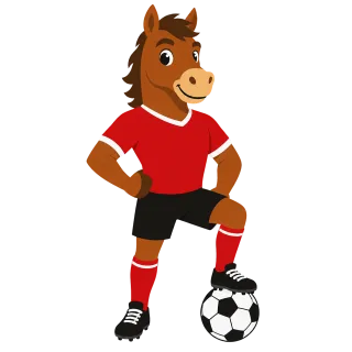 Horse Mascot Football Stickdatei