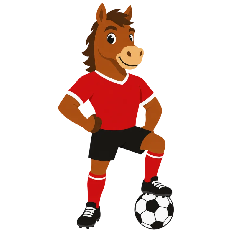 Horse Mascot Football Stickdatei – Sport