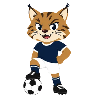 Wildcat Mascot Soccer Stickdatei