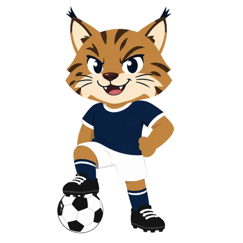 Wildcat Mascot Soccer Stickdatei – Sport