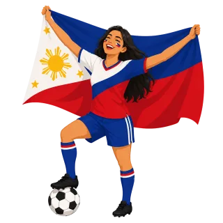 Football Celebration Flag Stickdatei