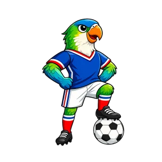Philippine parrot Football mascot Football Stickdatei