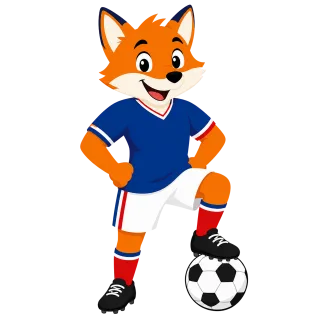 France Fox Football Stickdatei