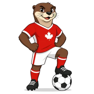 Canadian Otter Football mascot Stickdatei