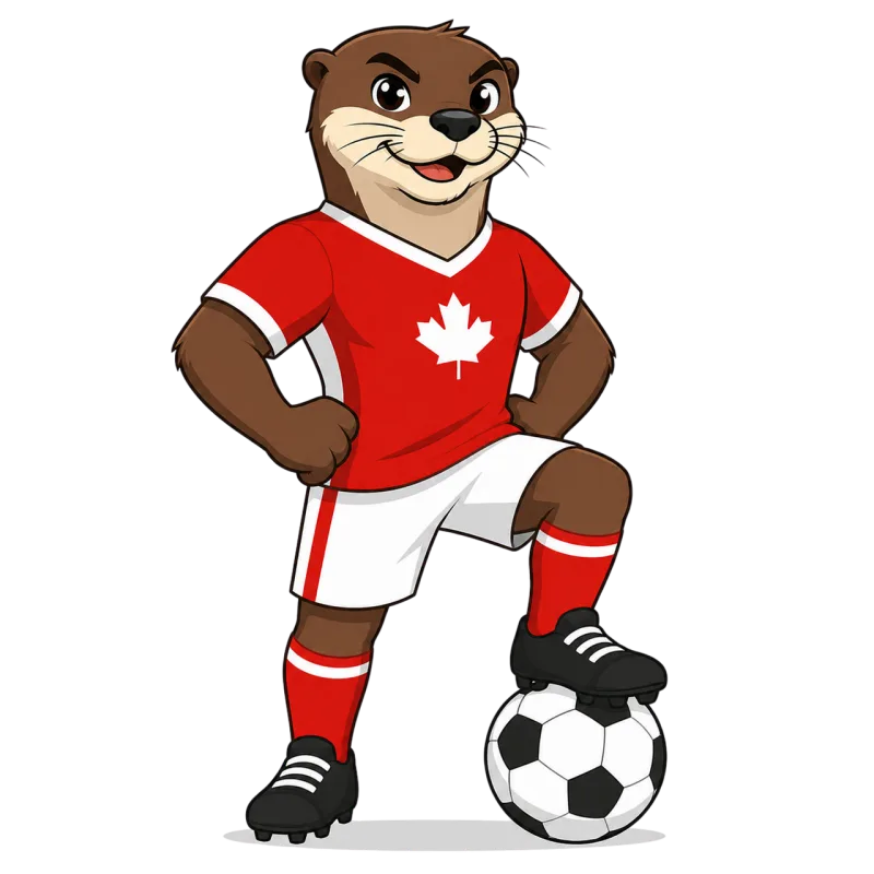 Canadian Otter Football mascot Stickdatei – Sport