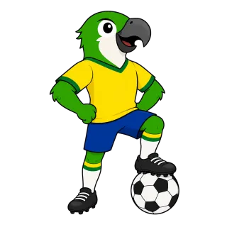 Parrot Mascot Football Stickdatei