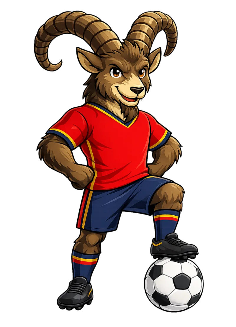 Spain Iberian ibex Team mascot Stickdatei – Sport