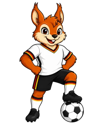 Squirrel Football Mascot Stickdatei