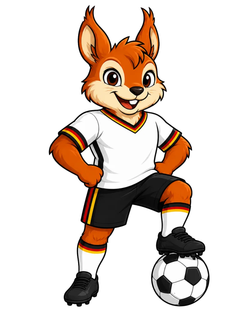Squirrel Football Mascot Stickdatei – Sport