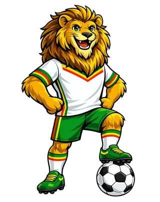 Lion Mascot Football Stickdatei