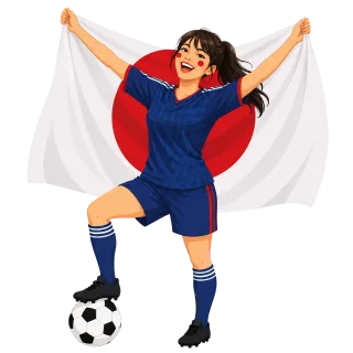 Japan Football Fan support Stickdatei