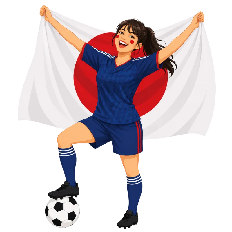Japan Football Fan support Stickdatei – Sport