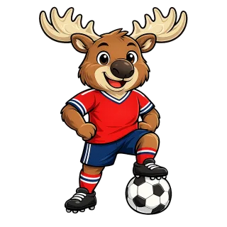 Norway Moose Mascot Stickdatei
