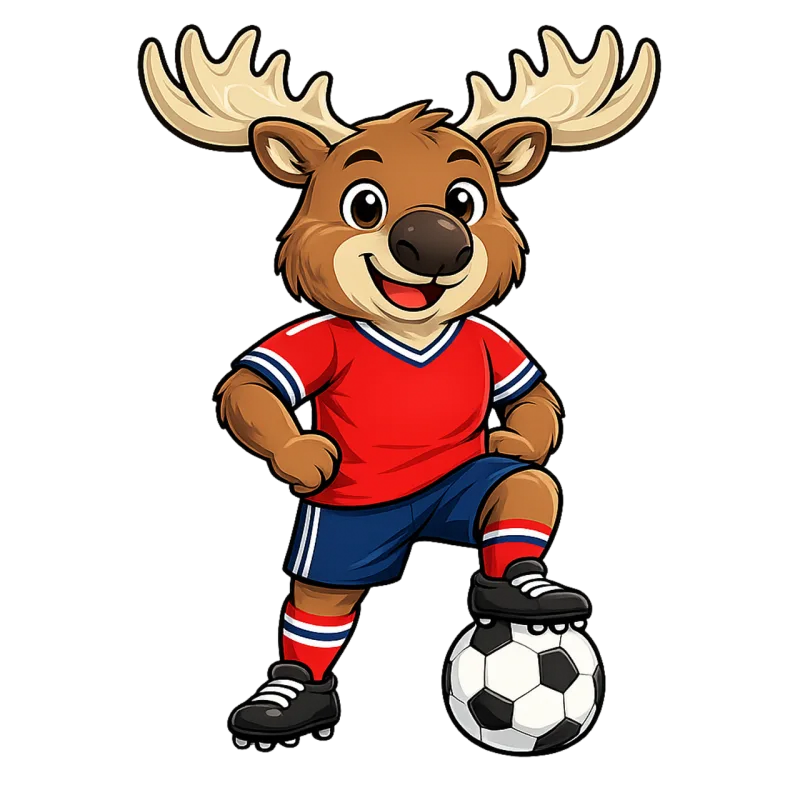 Norway Moose Mascot Stickdatei – Sport