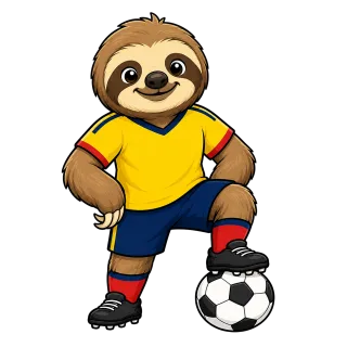 Sloth Mascot Football Stickdatei