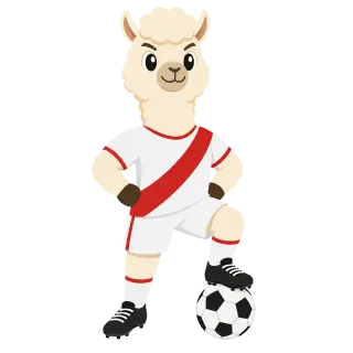 Alpaca Mascot Football Stickdatei