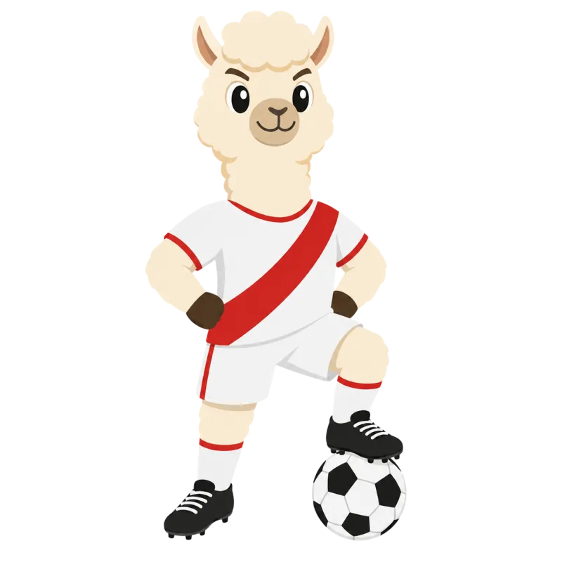 Alpaca Mascot Football Stickdatei – Sport