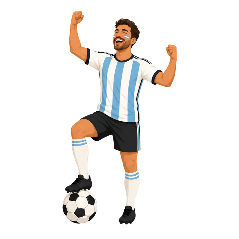 Ai generated Argentina Football Stickdatei – Sport