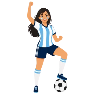 Ai generated Argentina Support Stickdatei