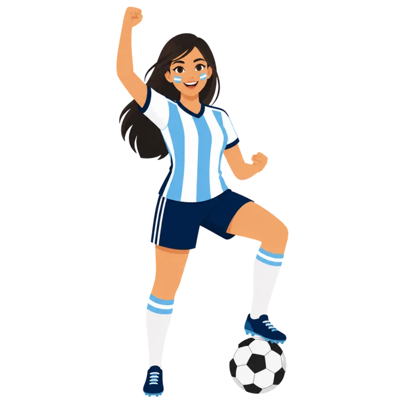 Ai generated Argentina Support Stickdatei – Sport