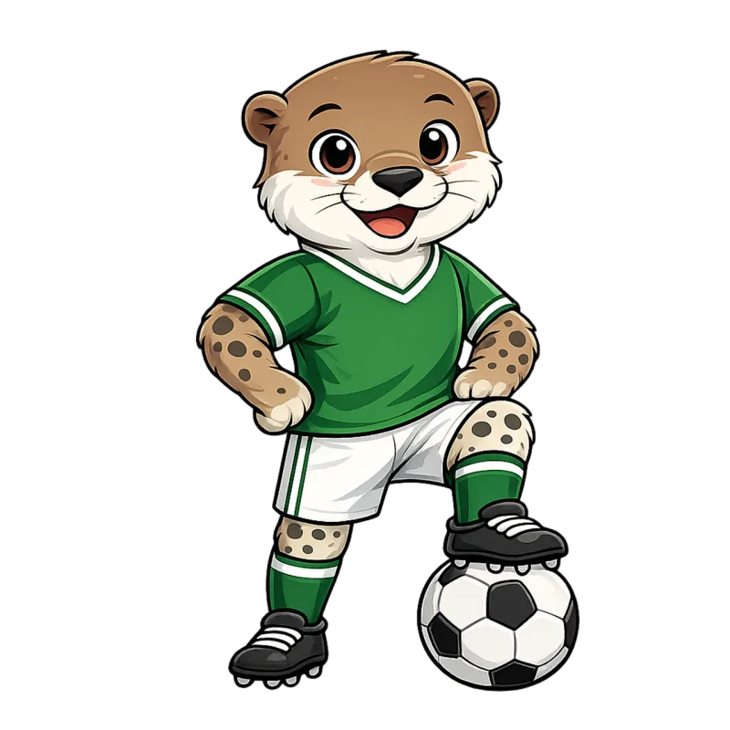 Otter Mascot Soccer ball Stickdatei – Sport