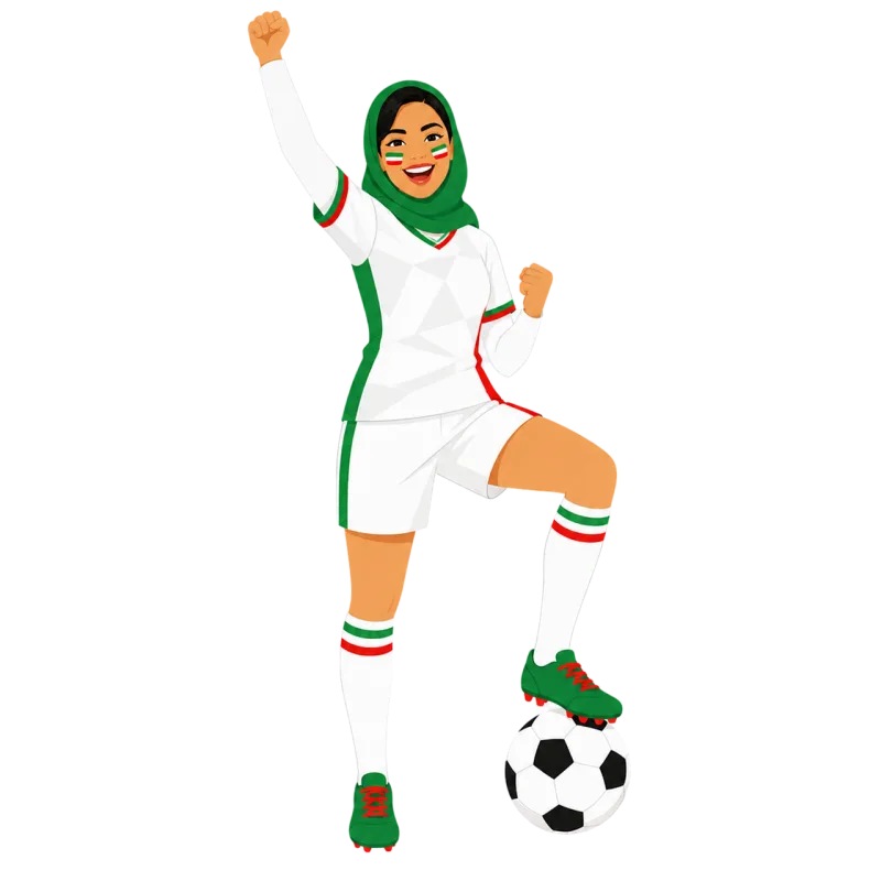 Ai generated Woman Iran Stickdatei – Sport