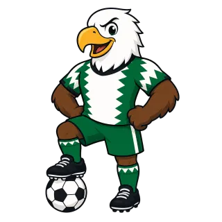 Ai generated Eagle Football mascot Stickdatei – Sport